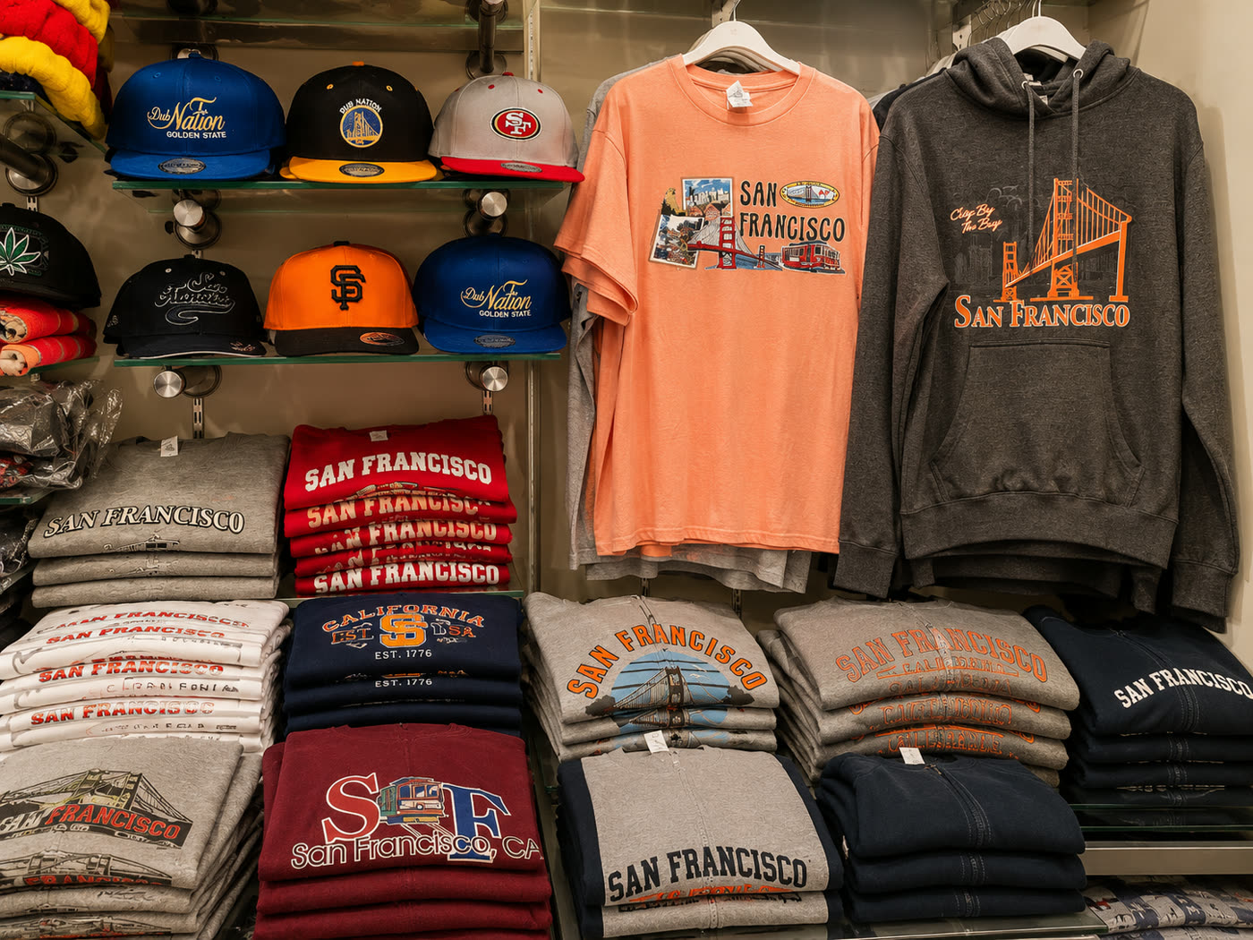 San Francisco hoodies, t-shirts, and team caps